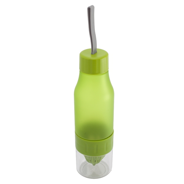 DELIGHT sports bottle 600 ml with juicer,  green