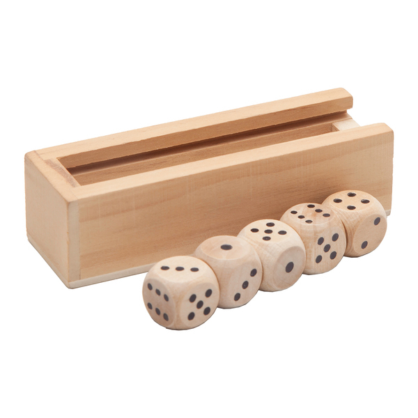 ROLL set of playing cubes,  brown