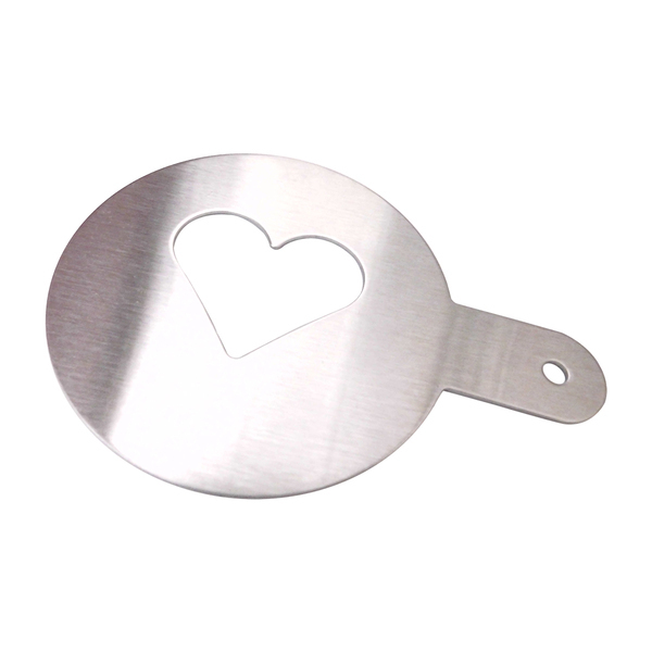 CUORE coffee decoration stencil, silver