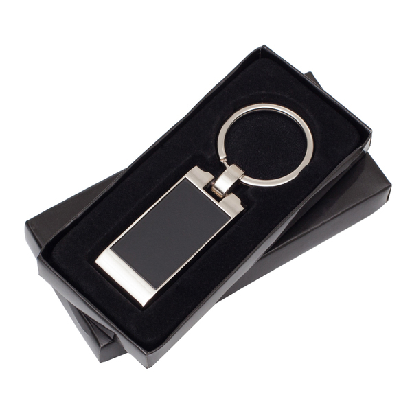 FORTE metal key ring,  black