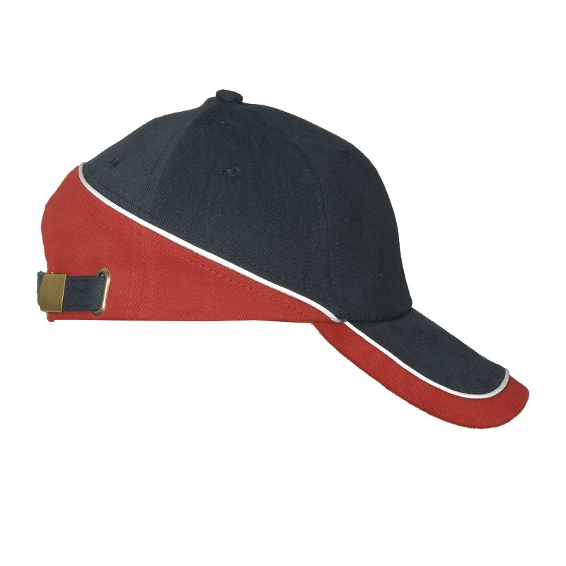 SETUBAL 6 panel cap,  dark blue/red