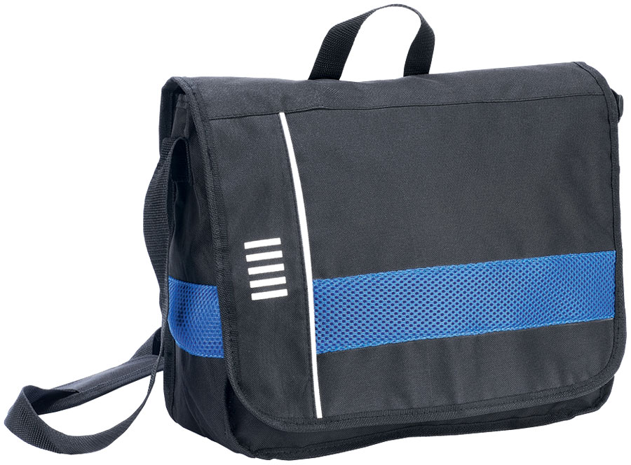 SHOULDER BAG BLACK/BLUE - 120x380x300 mm