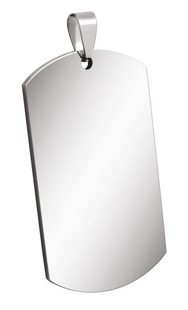 PENDANT STEEL PLATE 28x49mm