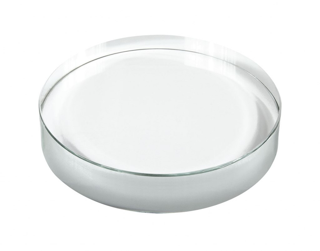 PAPERWEIGHT WHITE GLASS d=80 h19 mm