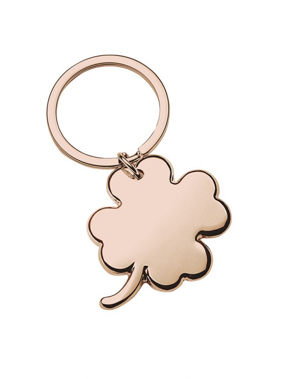 KEYCHAIN FOUR-LEAF CLOVER ROSE GOLD