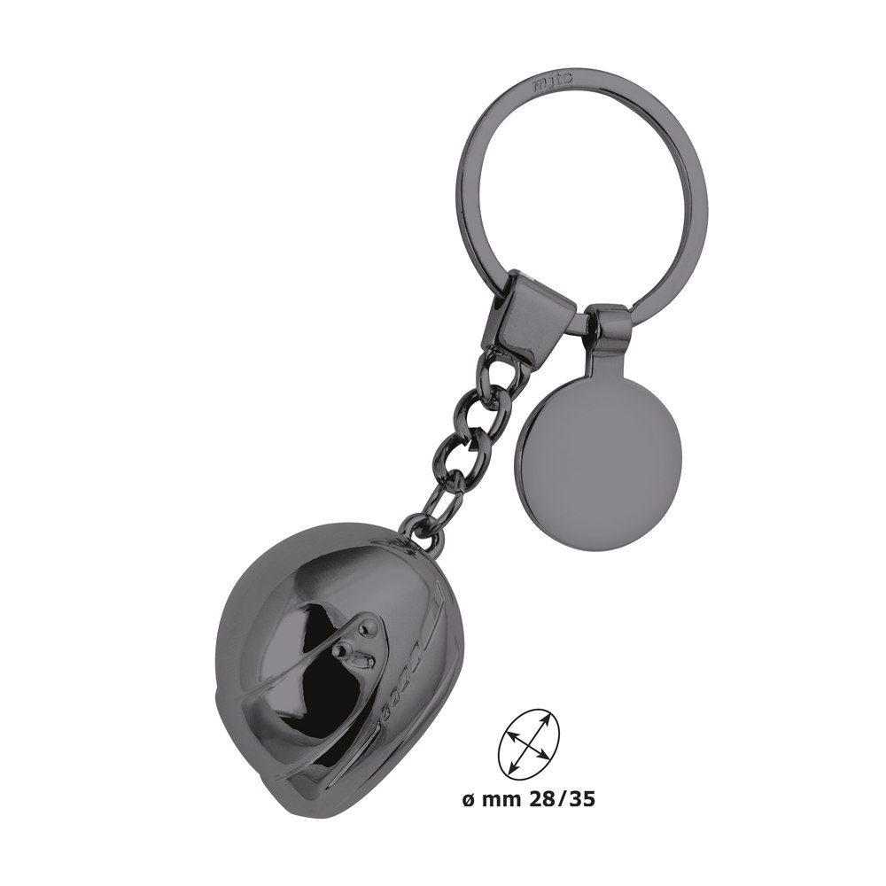 KEYCHAIN BIG HELMET BURNISHED