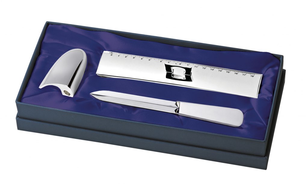 SET(3 pcs) RULER-LETTER OPENER-SHARPENER