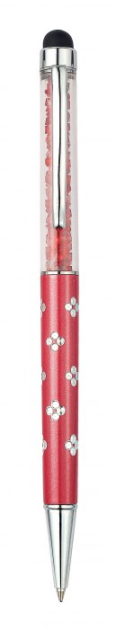 PEN ALUMINIUM RED FLOWER