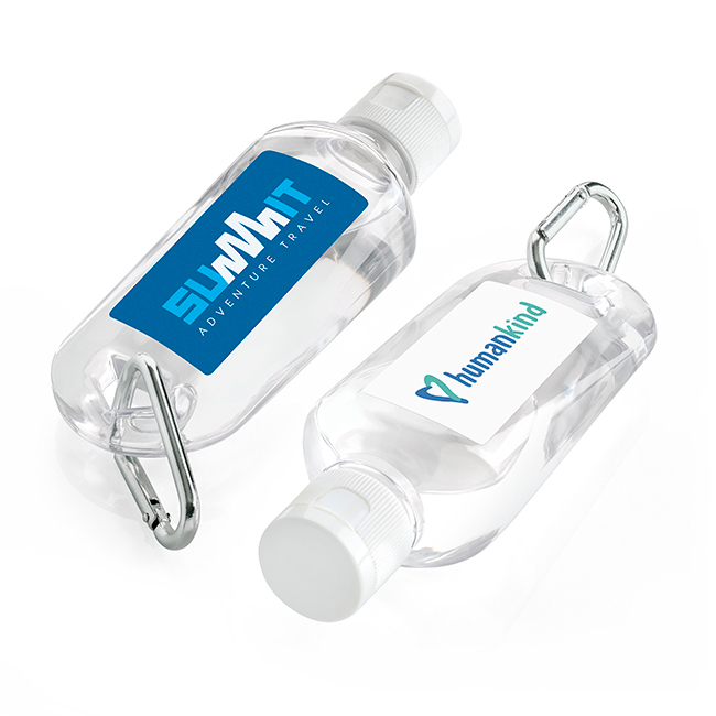 Antibacterial Hand Sanitiser on a Carabiner Clip (70ml)