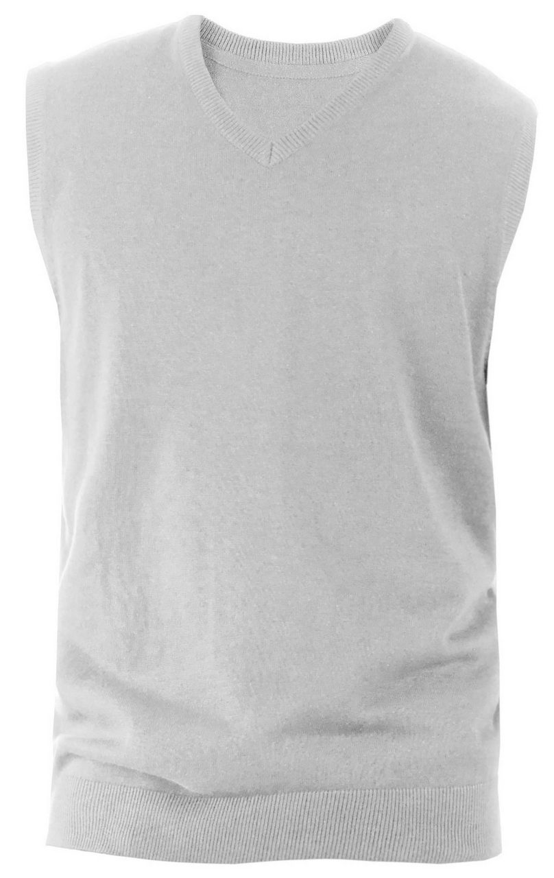 MEN'S SLEEVELESS V-NECK JUMPER