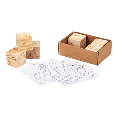 ANIMAL WORLD wooden puzzle, beige