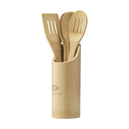 Bamboo cooking set