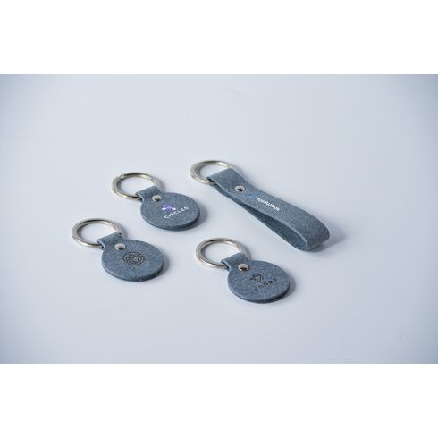 Recycled Denim Textile Keyring