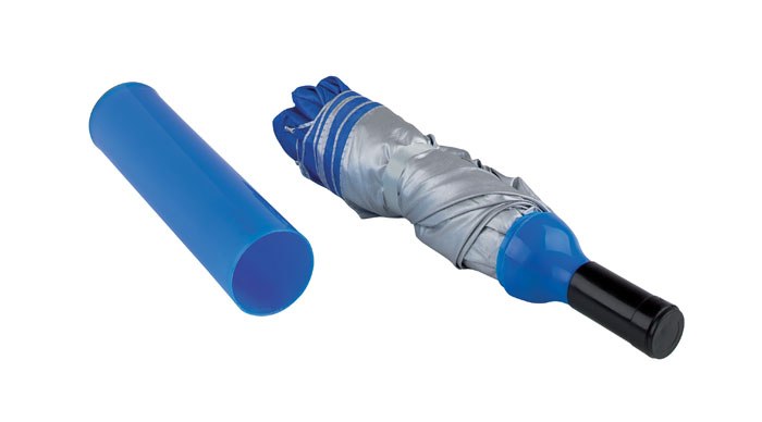 UMBRELLA BOTTLE SHAPED BLU d=95cm