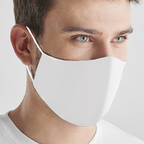 HARVEY REUSABLE MASK S/ADULT WHITE