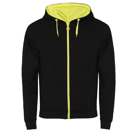 FUJI SWEATSHIRT S/S BLACK/FLUOR YELLOW