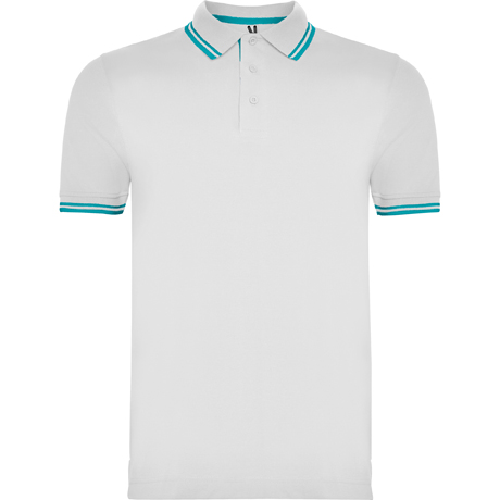 MONTREAL POLO SHIRT S/S WHITE/TURQUOISE