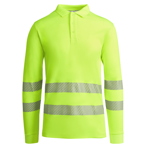 AV ATRIO LONG SLEEVE POLO SHIRT S/S FLUOR YELLOW