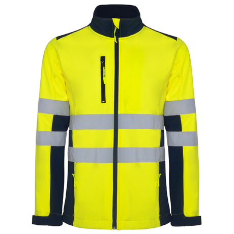 AV ANTARES SOFTSHELL S/S NAVY BLUE/FLUOR YELLOW