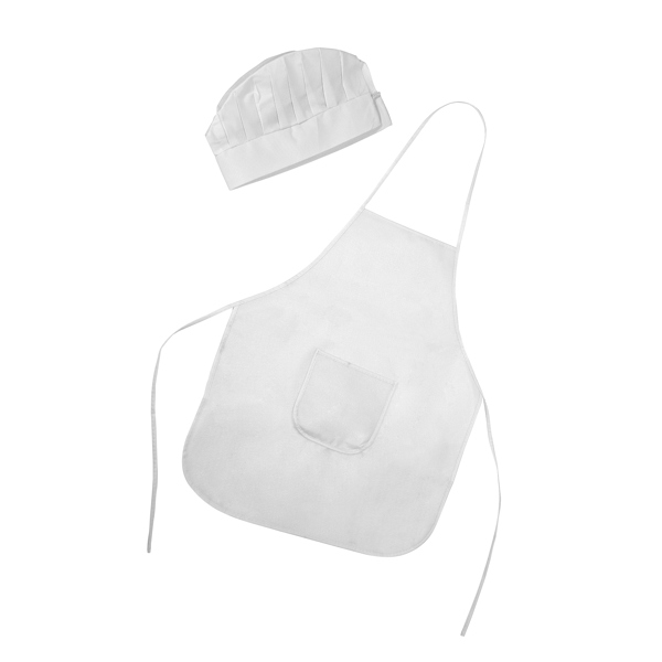 JAMIE APRON/HAT SET KID ONE SIZE WHITE