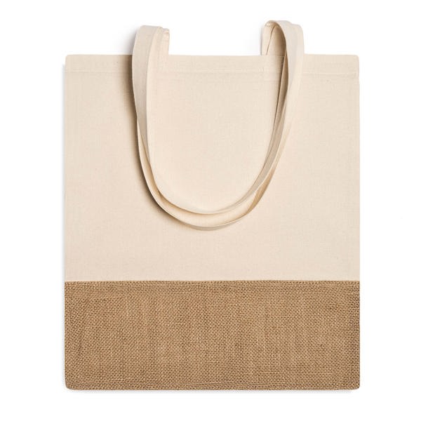 WAVE COTTON/JUTE BAG GREIGE