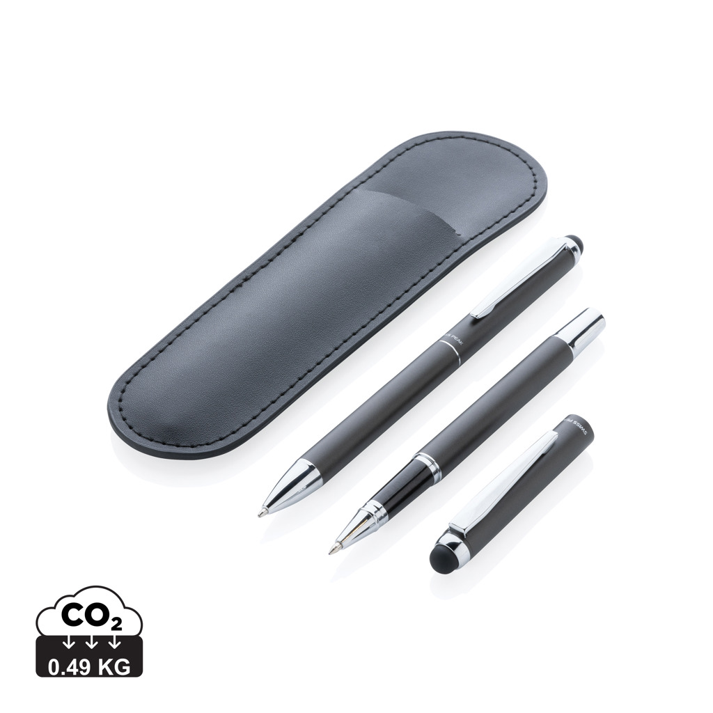 Swiss Peak deluxe pen set in PU pouch