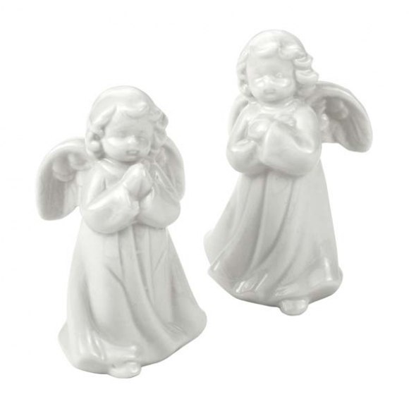 SET 2 pcs PORCELAIN ANGELS - h 98mm