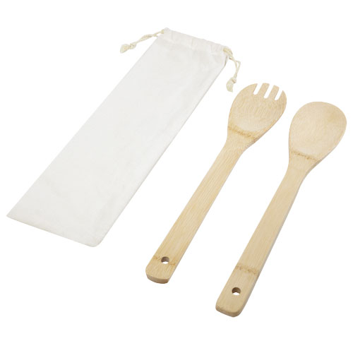 Endiv bamboo salad spoon and fork