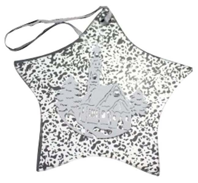 DECORATION GLASS STAR - PACK. 12 PCS