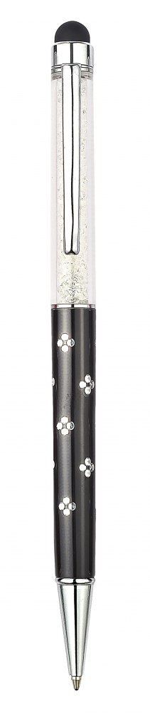 PEN ALUMINIUM BLACK FLOWER