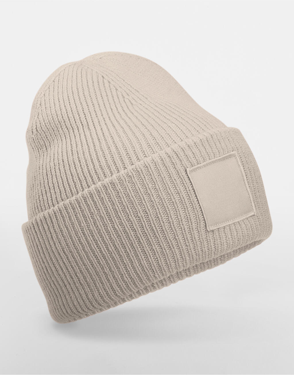 Deep Cuffed Tonal Patch Beanie