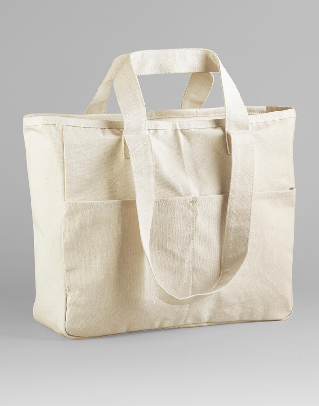 Double Handle Cargo Pocket Tote