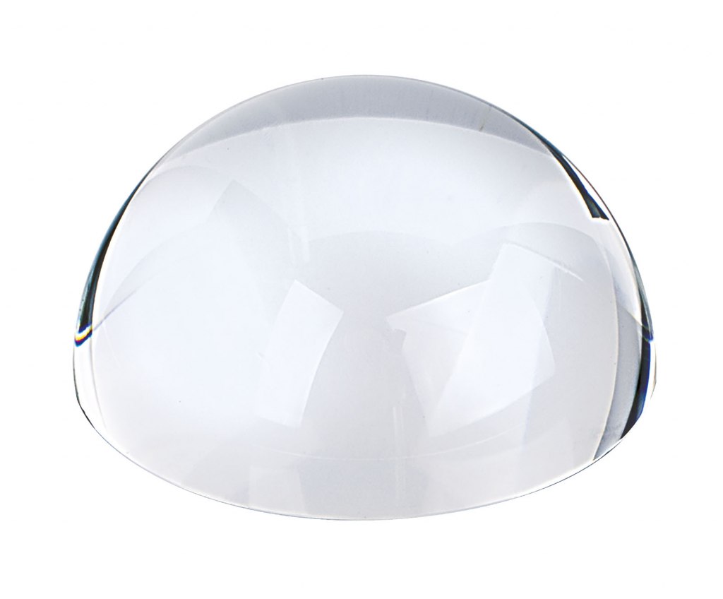 HEMISPHERE WHITE GLASS d=96 - h=45 mm