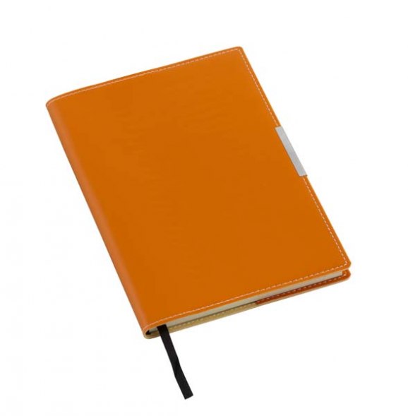 NOTEBOOK ORANGE WITH PLATE