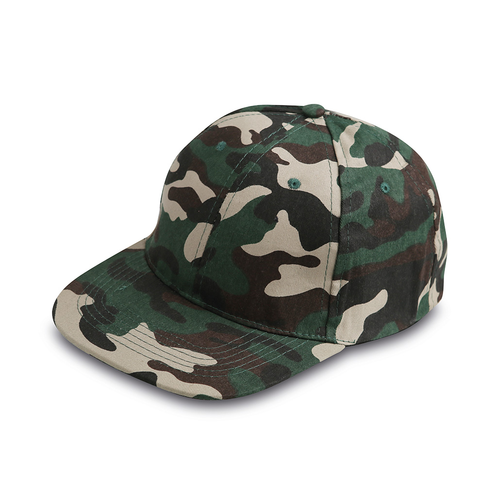 PANELS CAMOUFLAGE RAPPER CAP IN COTTON