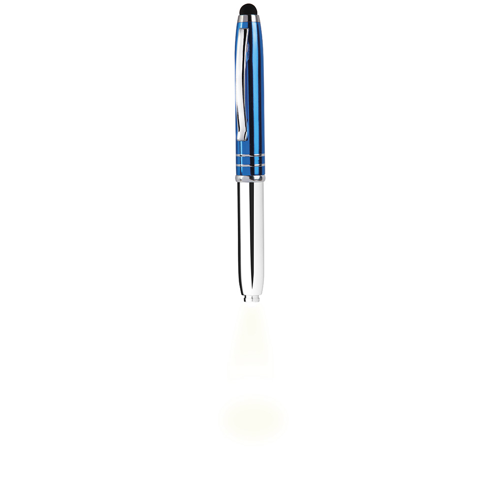 PLASTIC AND METAL TOUCH SCREEN BALLPOINT PEN WITH LIGHT