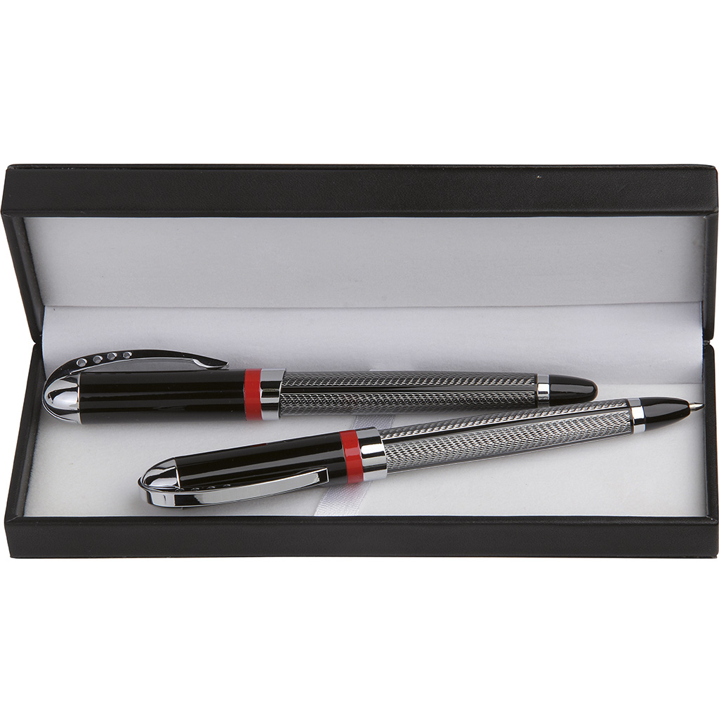 METAL AND PU WRITING SET PU