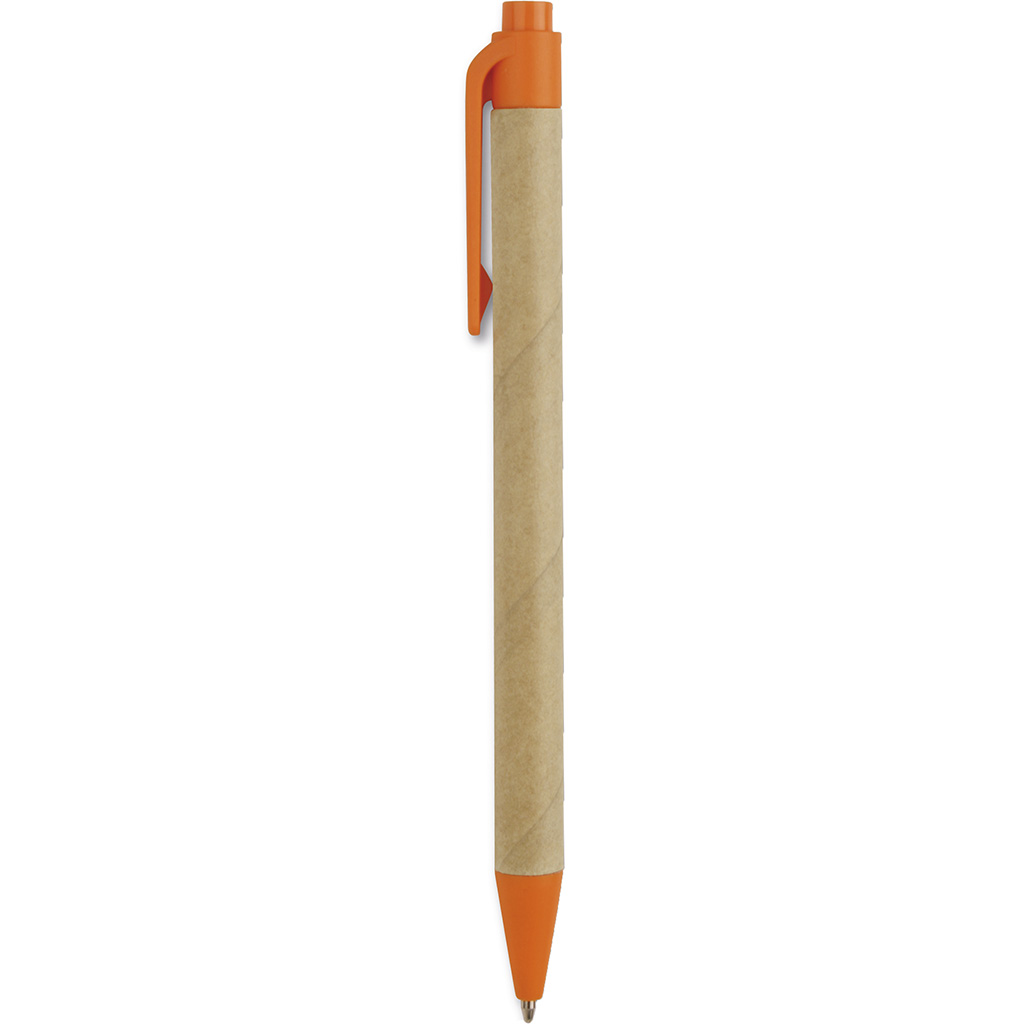 BALLPOINT PEN MADE OF BIODEGRADABLE PLASTIC AND RECYCLED CARDBOARD