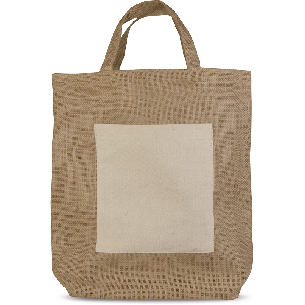 SHOPPING BAG IN JUTE AND COTTON