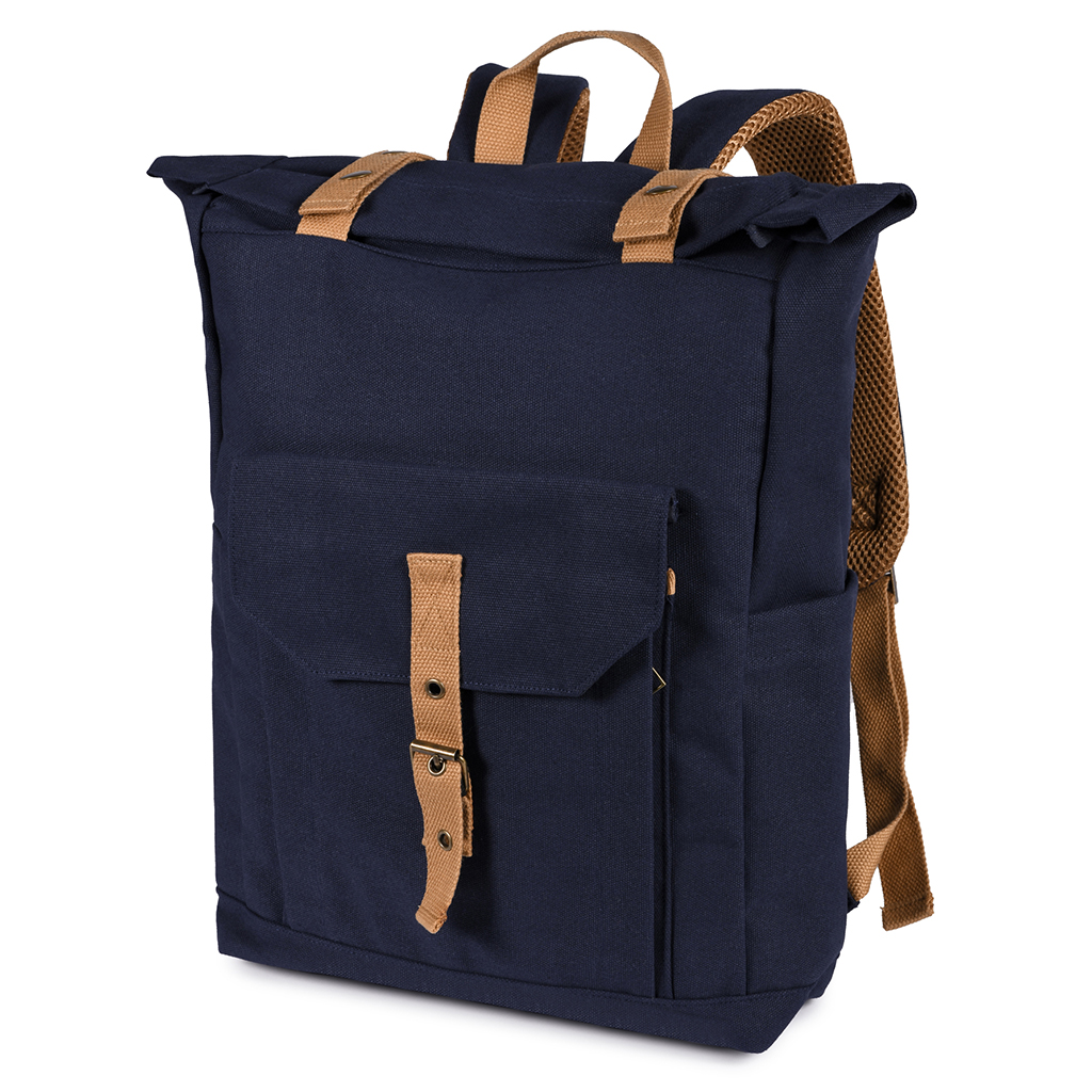 ROLL UP VINTAGE RUCKSACK IN POLYCOTTON CANVAS