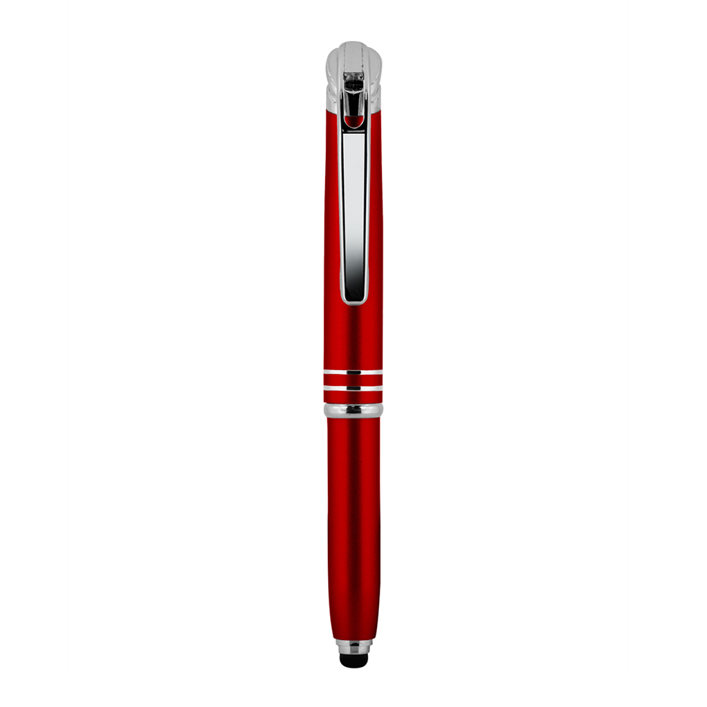 TOUCH SCREEN BALLPOINT PEN WITH LIGHT IN ALUMINUM AND METAL