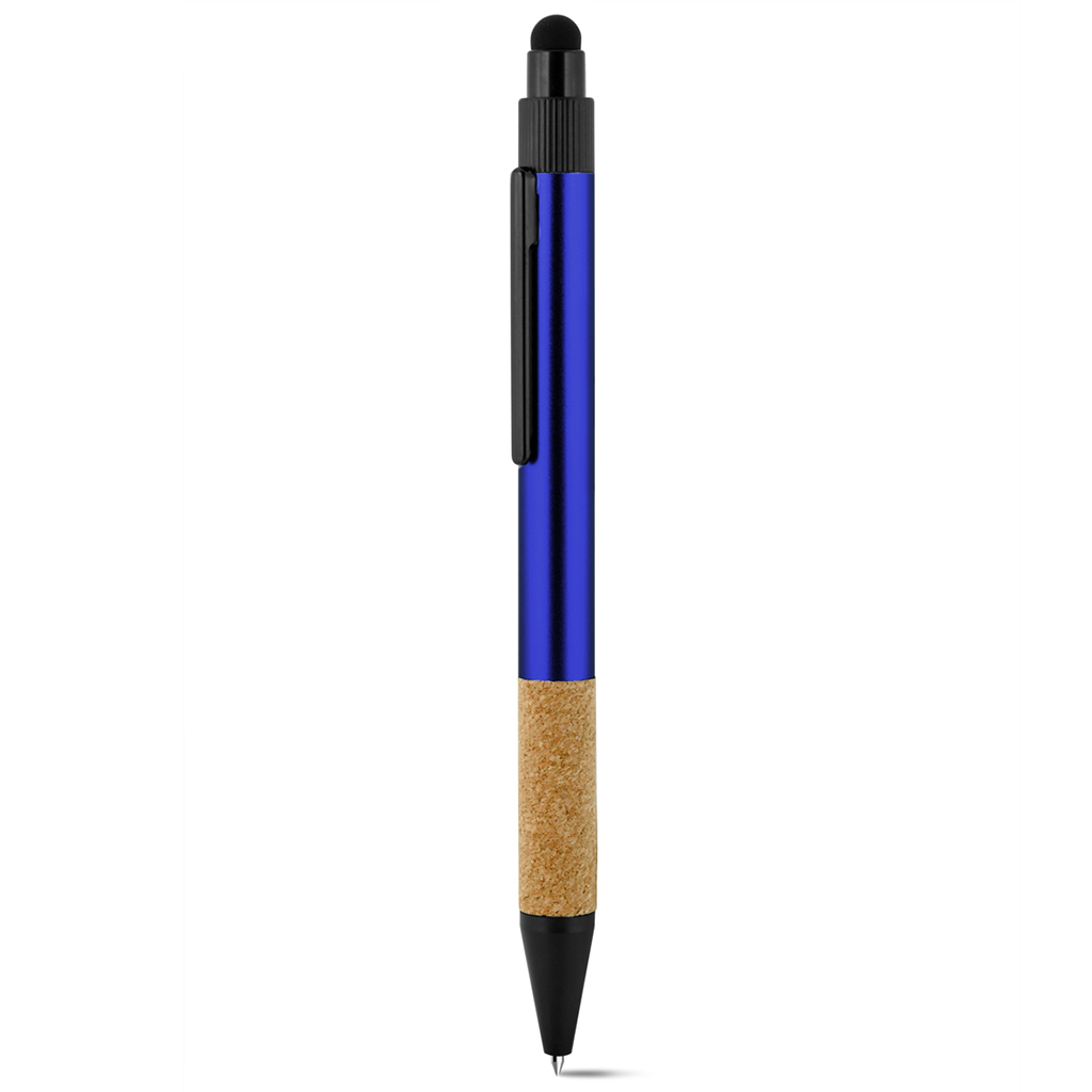 TOUCH SCREEN BALLPOINT PEN IN RECYCLED ALUMINUM AND CORK