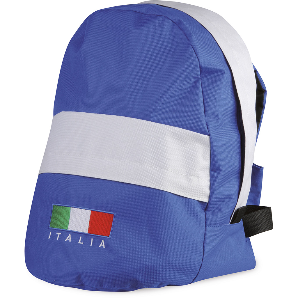 POLYESTER RUCKSACK WITH ITALIAN FLAG