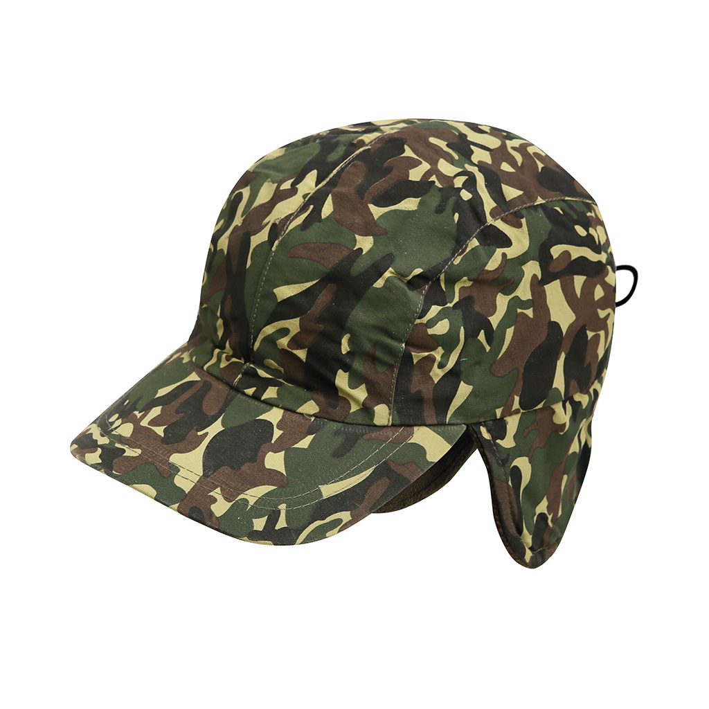 PANELS CAMUFLAGE FLEECE AND POLYESTER CAP