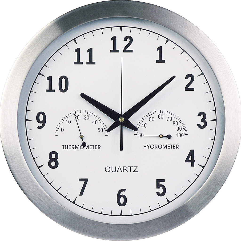 MAXI WALL CLOCK IN ALUMINIUM AND GLASS