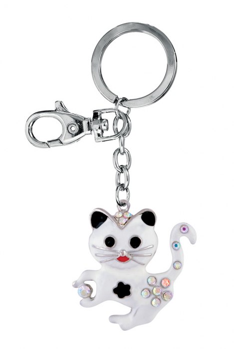 KEY CHAIN WHITE KITTEN - NO BOX