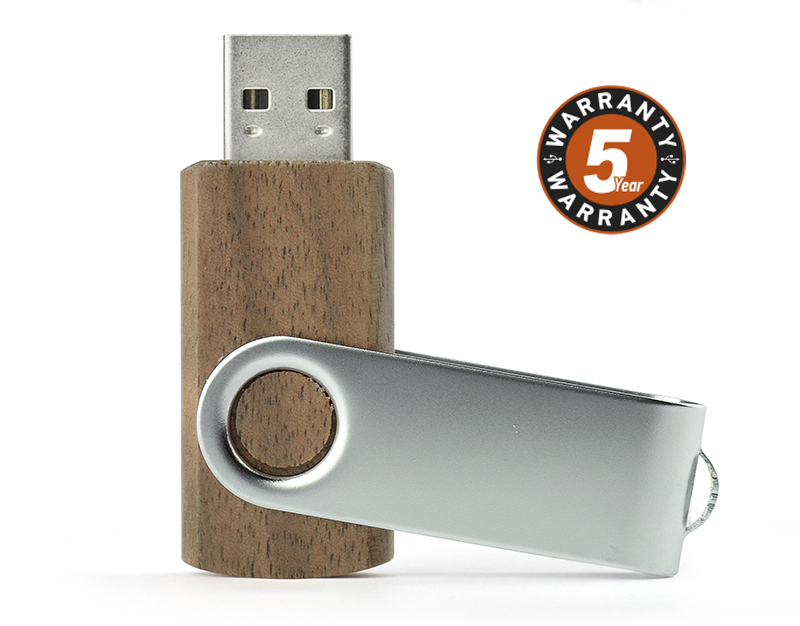 USB flash drive TWISTER WALNUT 8 GB