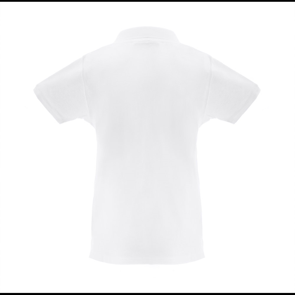 THC MONACO WOMEN WH. Women's short-sleeved polo shirt in carded cotton