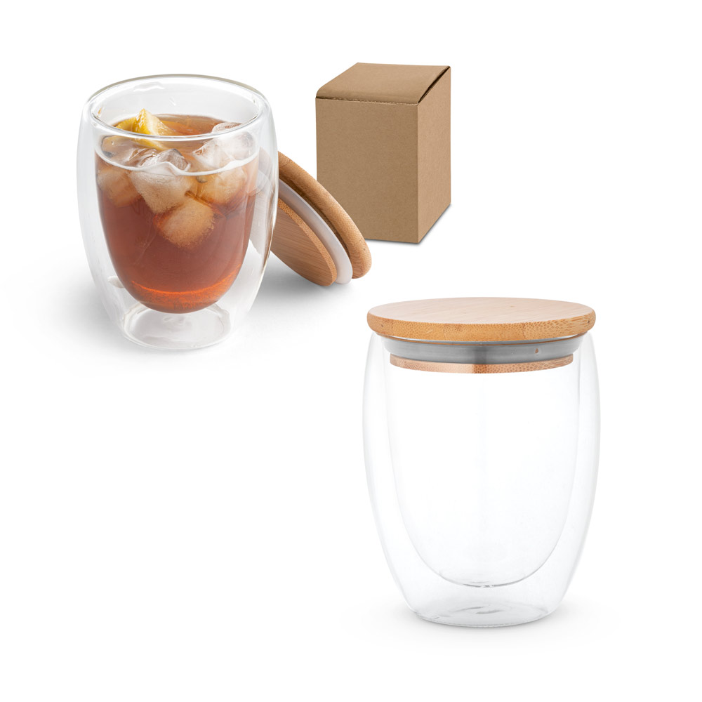 ECUADOR L. Borosilicate glass travel cup 350 mL