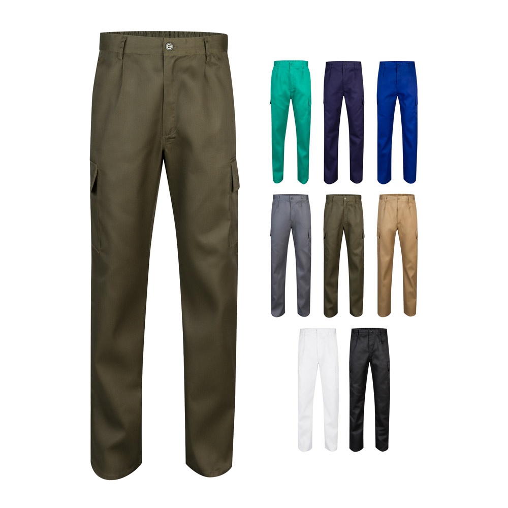 VL AINE. Multi-pocket twill trousers (190g/m²), in cotton (20%) and polyester (80%)